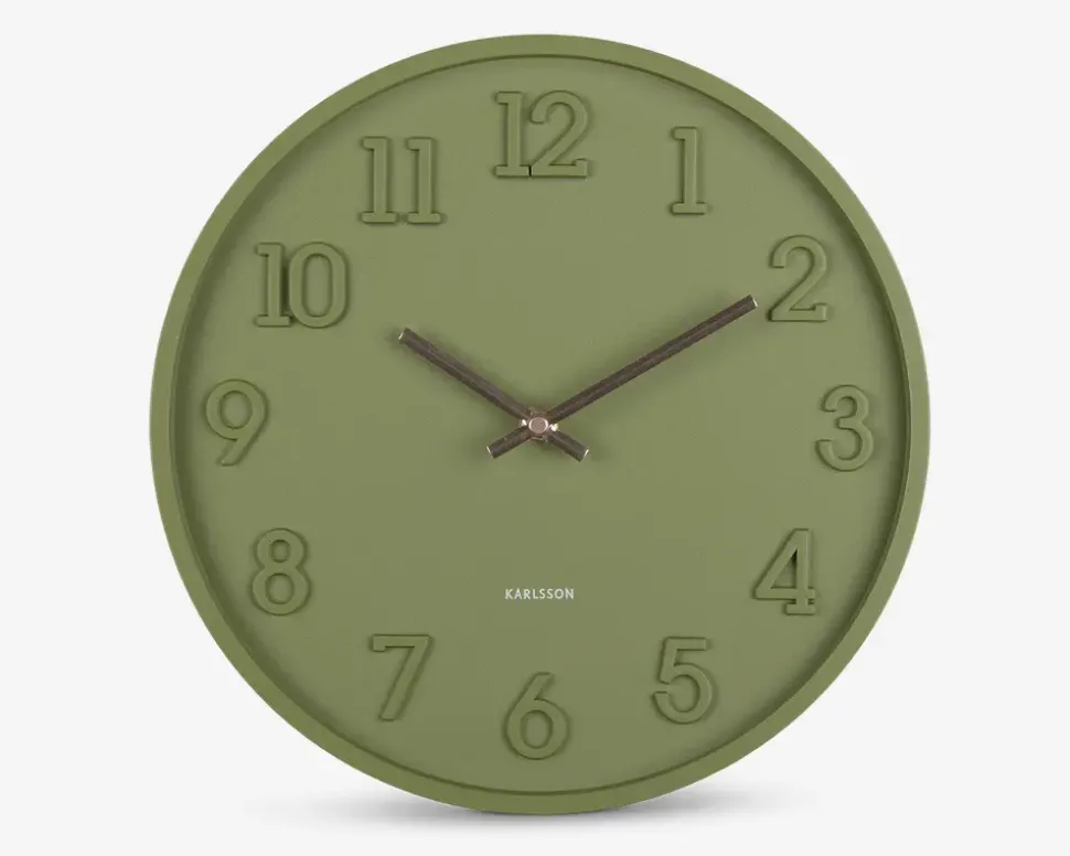 Vægur Calma grøn Ø.30 cm