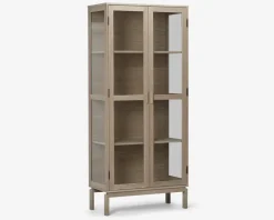 Vitrine Linley i hvid olieret egefiner