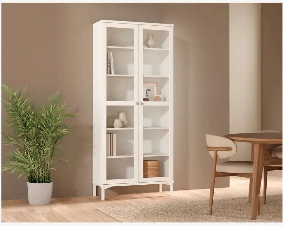 Vitrine Roma i hvid