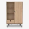 Vitrine Ry B. 102 cm eg/sort