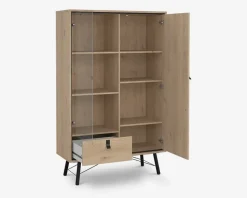 Vitrine Ry B. 102 cm eg/sort